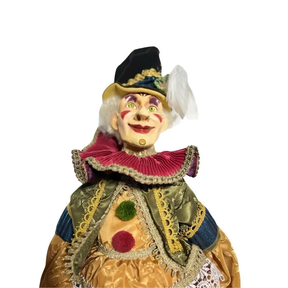 Retired Katherine’s Collection “Stiltz” 47” Jester Clown Figure w/ COA & Origina